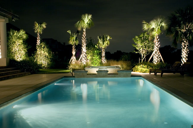 Landscape pool lighting