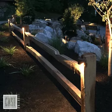 Deck Light Mounted on Fence