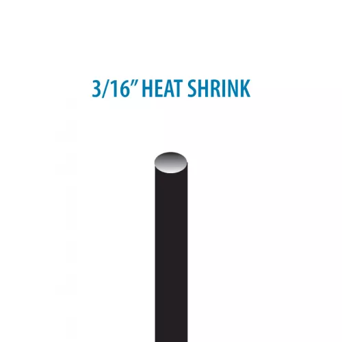 3/16" ID Supplied Bulk Black Heat Shrink with Internal Sealant