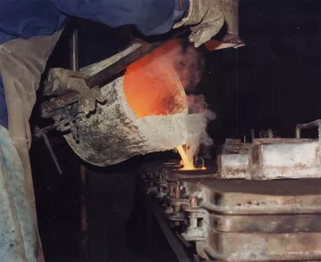 Pouring Bronze