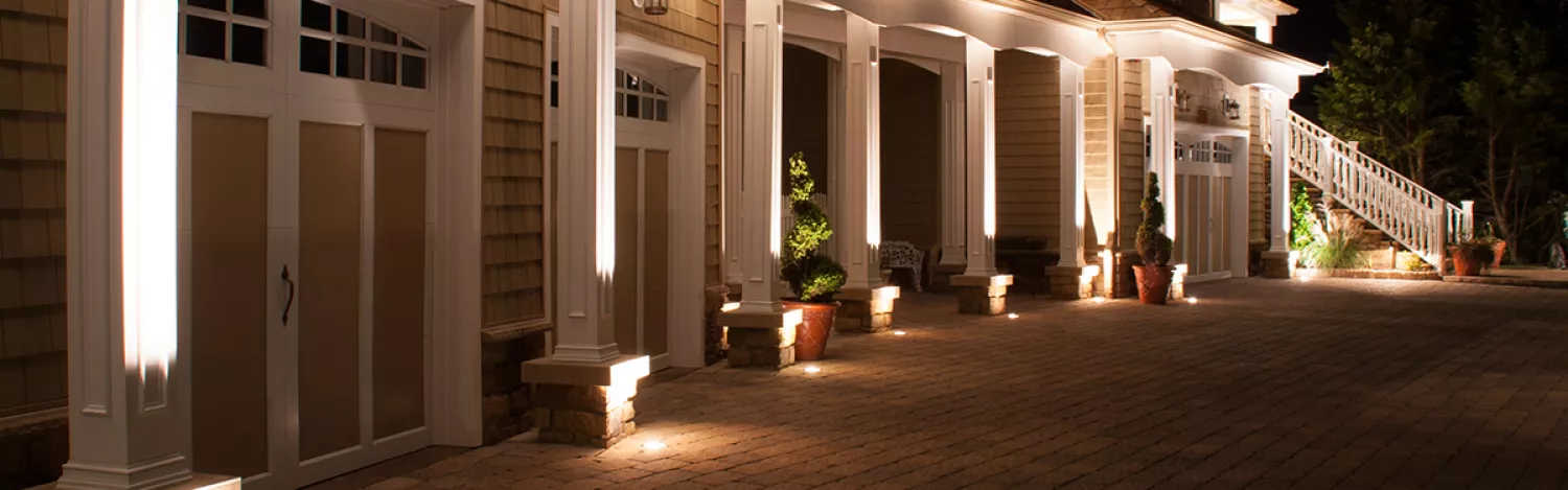 Driveway Uplighting Installation