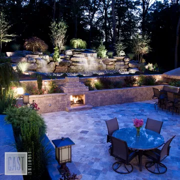 Hardscape Backyard Lighting