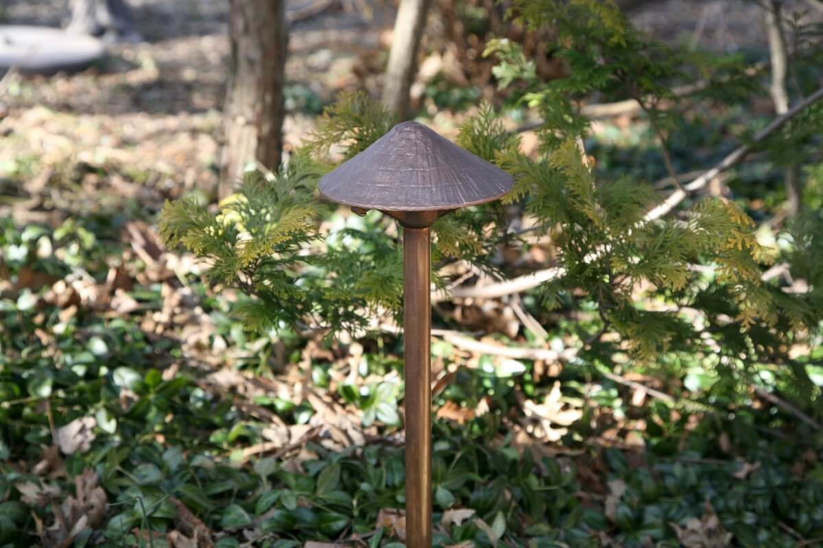 china hat landscape light in the ground