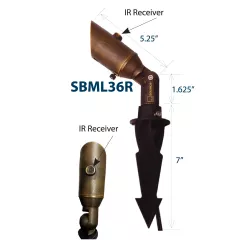 IR Remote Multi Lumen Spot Light with Field Replaceable Beam Spread Optics