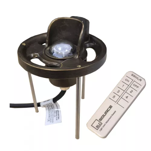 IR Remote Multi Lumen Ground Light with Field Replaceable Beam Spread Optics