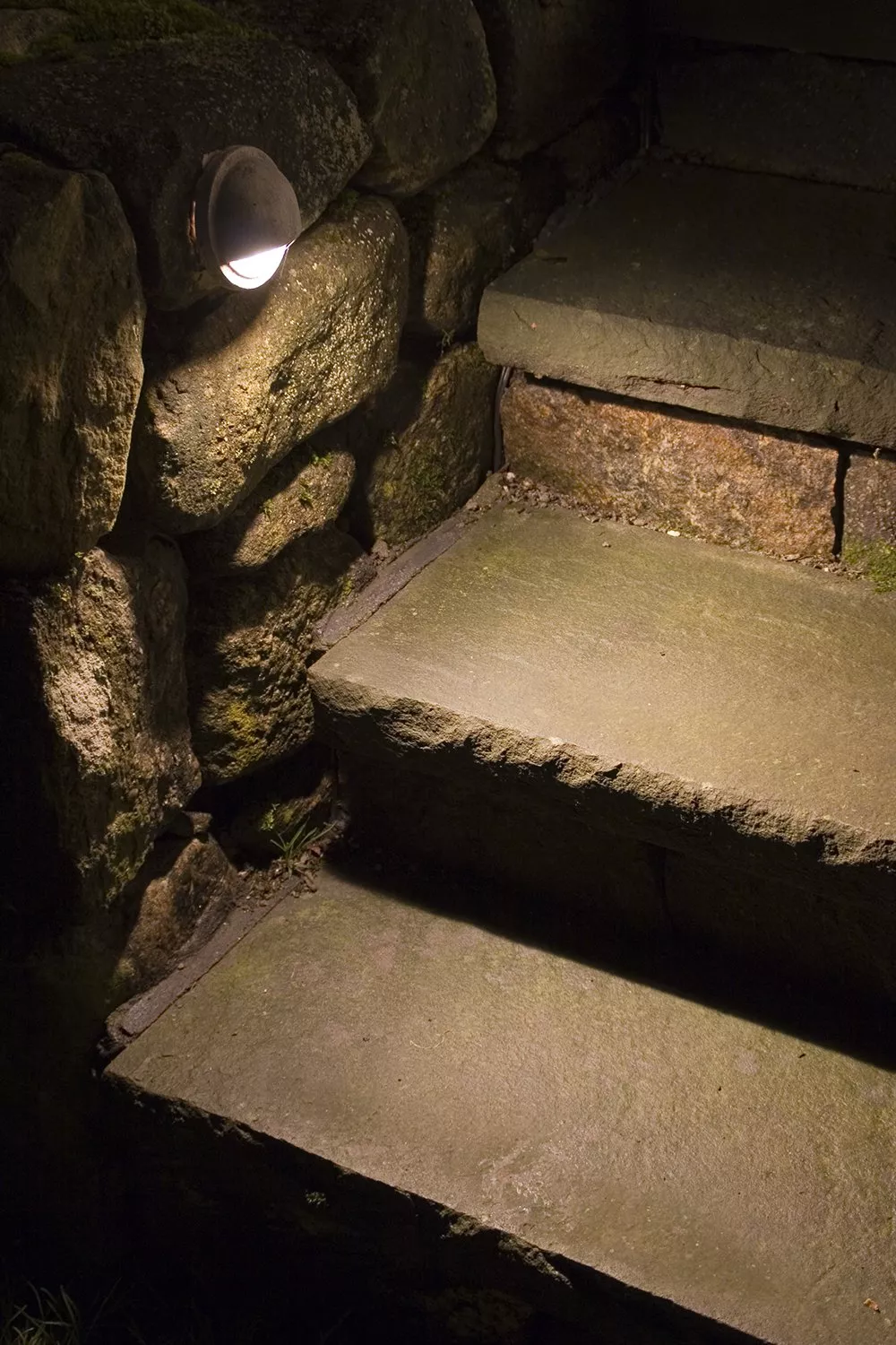 Step Lighting on Stone Application