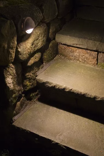 Step Lighting on Stone Application